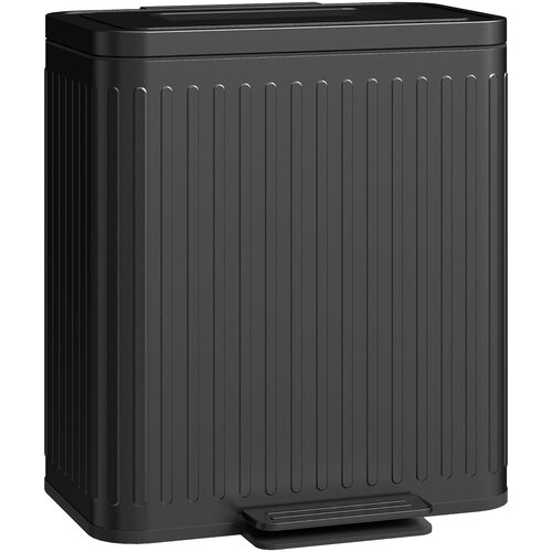 HOMCOM ko&scaron; za smeti kovina, plastika 45,5D x 36,5&Scaron; x 51V cm črno, (5000241945) Cene