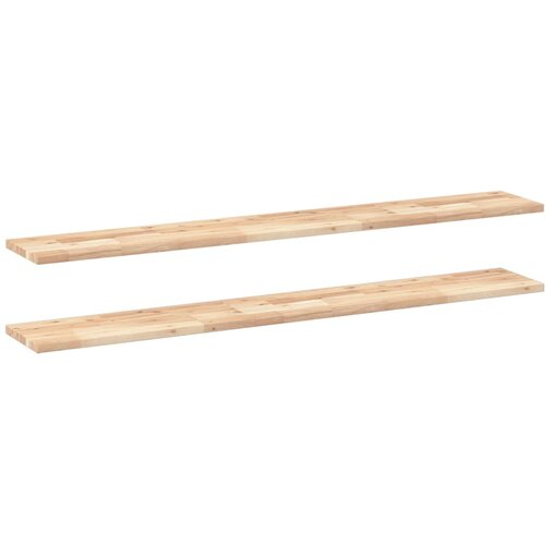 vidaXL Plutajuće police 2 kom 160x20x2 cm Neobrađeno puno drvo akacije - Prirodna 160 x 20 x 2 cm 2 1 Cene