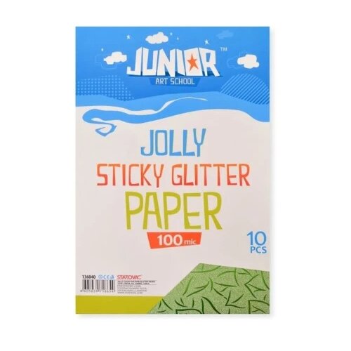 Junior jolly sticky glitter paper papir samolepljiv a4 10k - odaberite nijansu zelena ( 136040 ) Cene