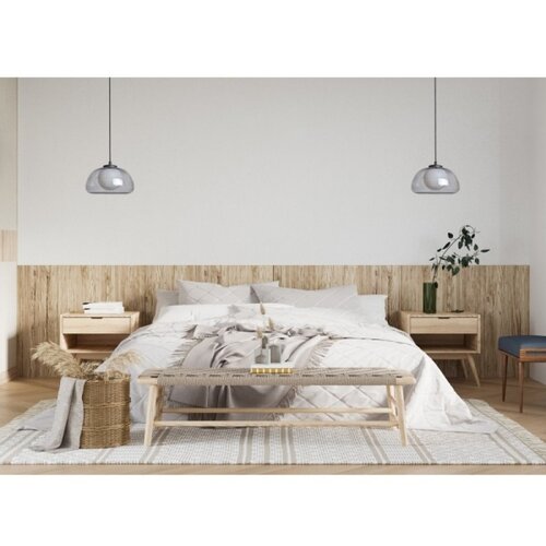  ITALUX PND-54637-1-BK-SG - Luster na sajli AINALE 1xG9/7W/230V crna/dimljeno-crna Slike