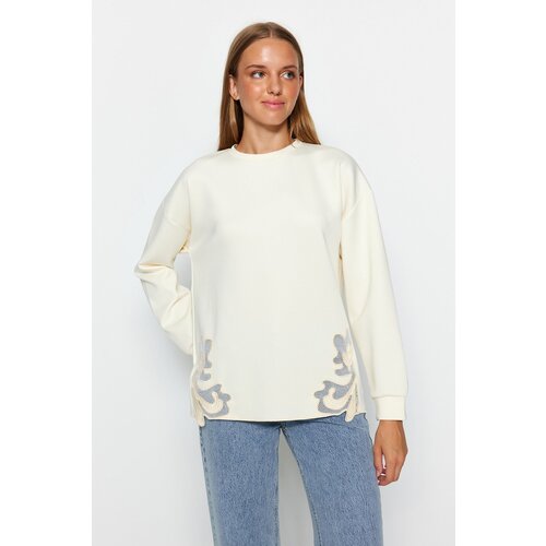 Trendyol Sweatshirt - Ecru - Regular fit Slike