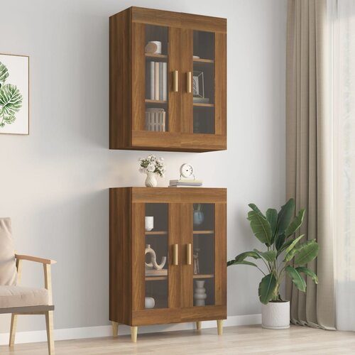 VidaXL Viseći zidni ormarić boja smeđeg hrasta 69,5 x 34 x 90 cm Slike