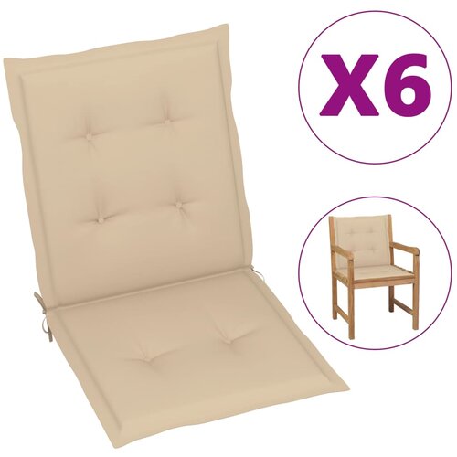 vidaXL Blazine za vrtne stole 6 kosov bež 100x50x3 cm Cene