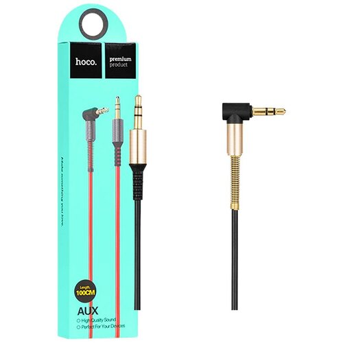Hoco . Audio kabel 3.5 mm, dužina 1.0 metar, crna - UPA02 Spring Audio AUX BK Cijene