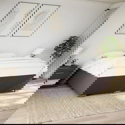 Furnova Posteljni okvir brez vzmetnice temno rjav 180x200 cm blago, (21935855) Slike