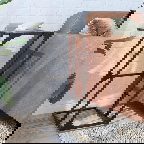 vidaXL Bočni stolić s prozirnim staklom 40 x 30 x 61,5 cm čelični Cijene