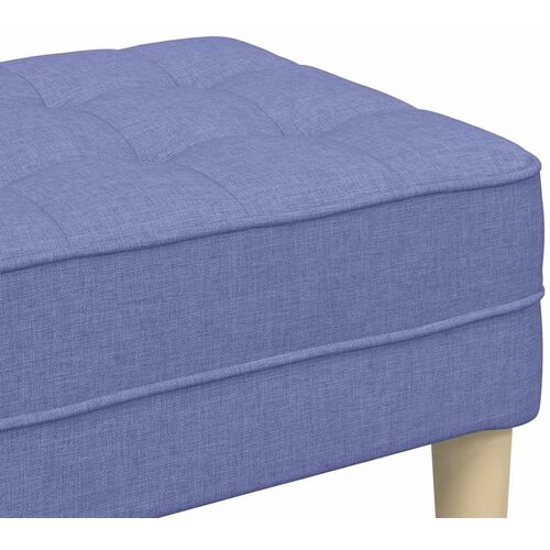  Klupa s jastukom Traper plava 113 x 57 x 39 cm tkanina Slike