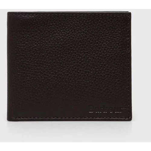 Barbour Usnjena denarnica moški, rjava barva