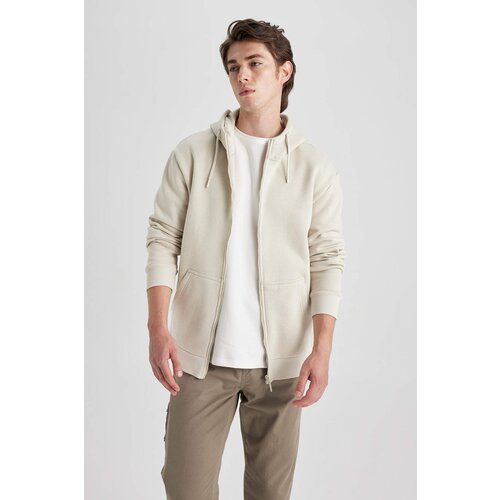 Defacto Regular Fit Hooded Soft Hairy Inside Cardigan Slike