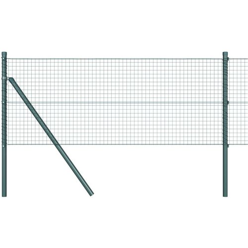 VidaXL zavarena žičana ograda s 13 stupova Zelena 0.8x50 m Čelična Slike