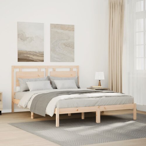 vidaXL Daljši posteljni okvir brez vzmetnice 140x210 cm trden les Cene