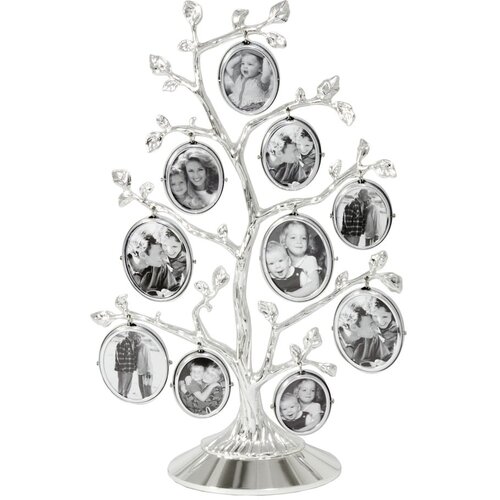 Zilverstad Kovinski stoječ okvir v srebrni barvi 27x18 cm Family Tree – Cene