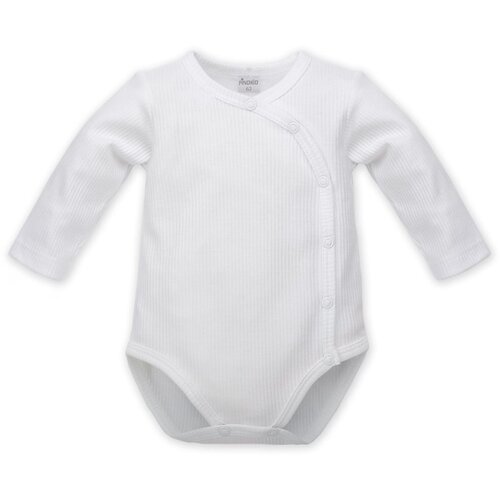 Pinokio Bodysuit Buttoned Long Sleeve White Cene