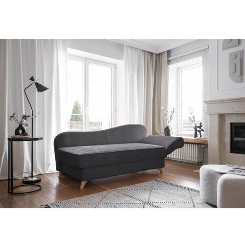 Miuform Siv ležalnik iz rebrastega žameta (desni kot) Chic Charlotte &amp;ndash; Slike