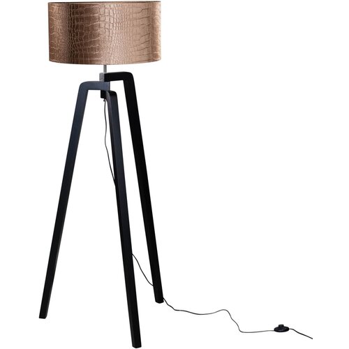 QAZQA Vloerlamp zwart met velours kap krokodil 50cm - Puros Cene