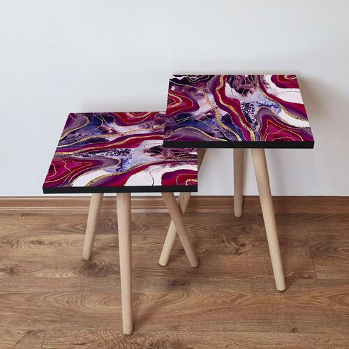 Hanah home set klub stočića 2Shp249, 2 komada, Ljubičasti Cene