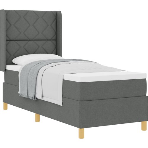 vidaXL Box Spring postelja z vzmetnico temno siva 80x200 cm blago Cene