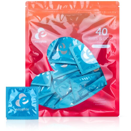 EasyGlide - Ribs and Dots Condoms - 40 pieces Slike