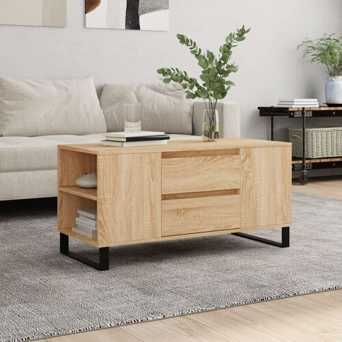  Stolić za kavu boja hrasta 102x44,5x50 cm od konstruiranog drva Cijene