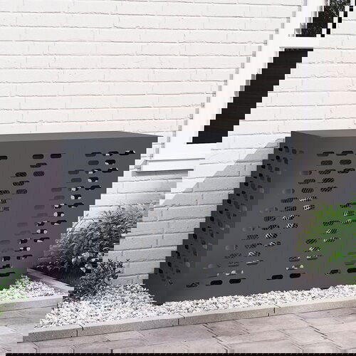 vidaXL Antracit Kovina 110 x 50 x 80 cm Pokrov radiatorja Pravokotni Cene
