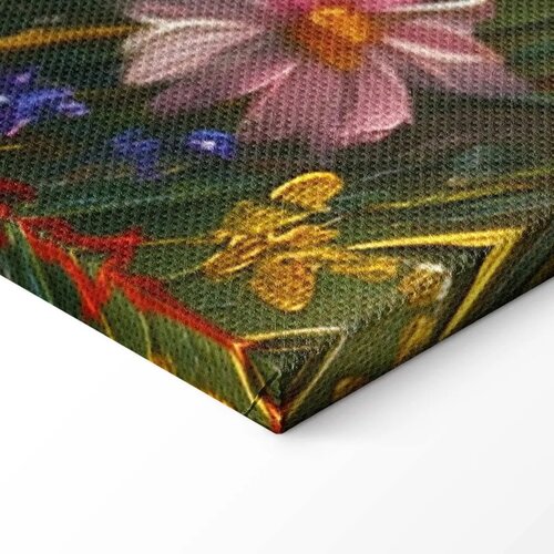  Slika - Seascape &amp;ndash; wildflowers and a view of the rough sea 30x20 Standard Slike