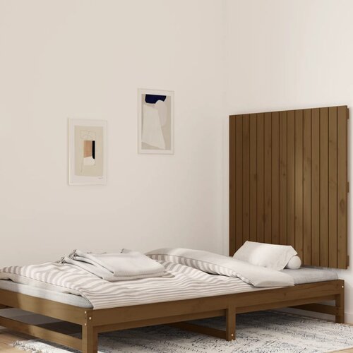 VidaXL Uzglavlje za krevet boja meda 95,5x3x90 cm masivna borovina Slike