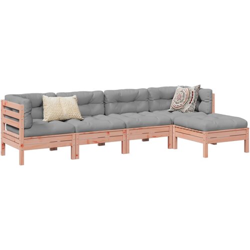  5-dijelni set vrtnih sofa s jastucima masivno drvo duglazije Cene
