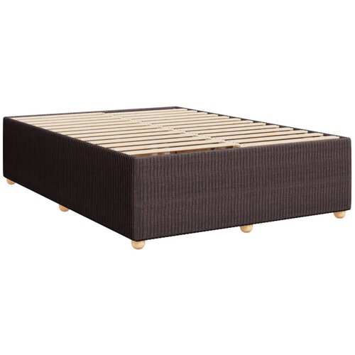 VidaXL Okvir za krevet bez madraca tamnosmeđi 160x200 cm od tkanine Slike
