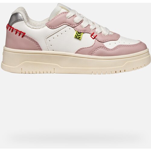 Geox White Girls Lestrella Sneakers - Girls Cene