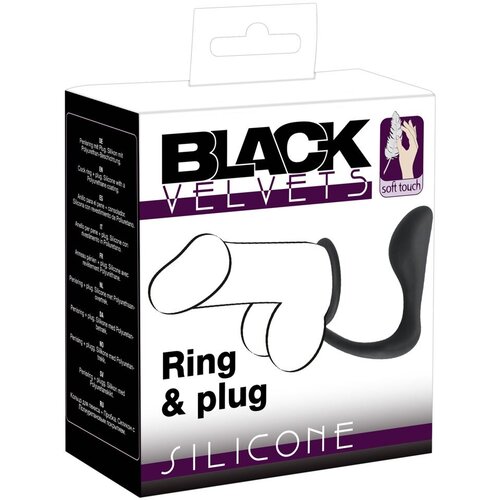 Black Velvets Prsten za penis sa anal plagom Cene