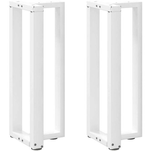  konzolna miza noge t-oblika 2 kosa bela 38x25x(72-73) cm jeklo, (21828291) Slike