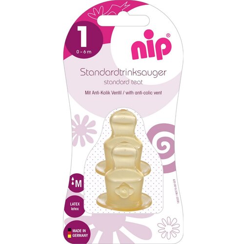 Nip Cucla sa ventilom protiv grčeva, Kaučuk, 0-6m, 2 komada Slike