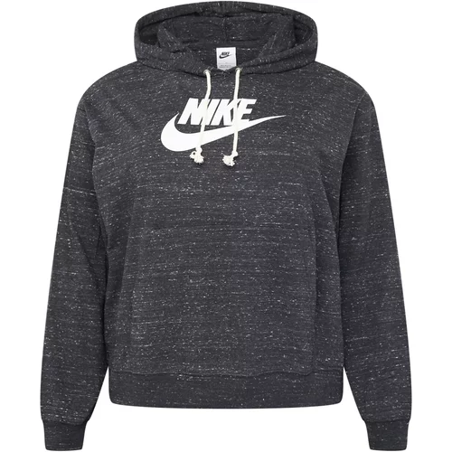 Nike Sportswear Sweater majica crna / crna melange / bijela