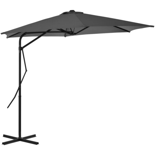 VidaXL Zunanji senčnik z jeklenim drogom 300 cm antracit, (20692957) Slike