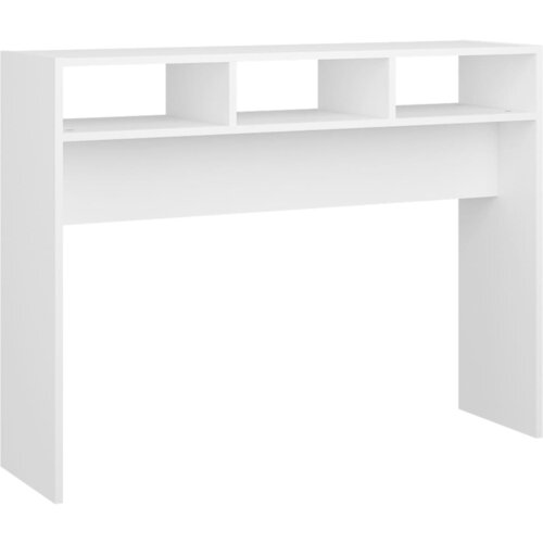 Maison Chic konzolna miza - miza ob steni bela 105x30x80 cm iverna plo&amp;scaron;ča, (21786141) Slike