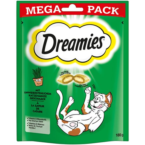 Dreamies mačji priboljšek mega pakiranje 180 g - Okus mačje mete (180 g) Cene