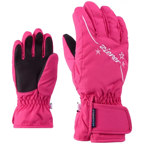 Ziener ski rokavice 5 prstov LULA AS(R) GIRLS glove junior roza D 6 YEARS