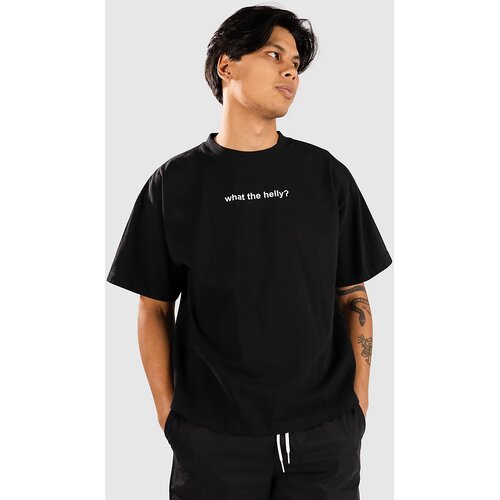 A-Lab Brainrot What The Helly? Cropped T-shirt vintage black Slike