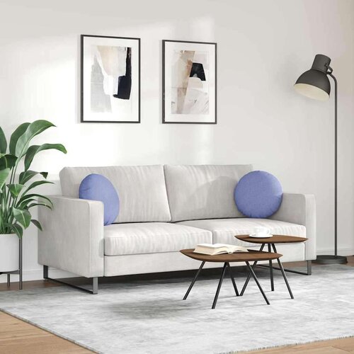  Jastučići za sjedenje 2 pcs Traper plava &amp;Oslash;40 x 13 cm tkanina Slike