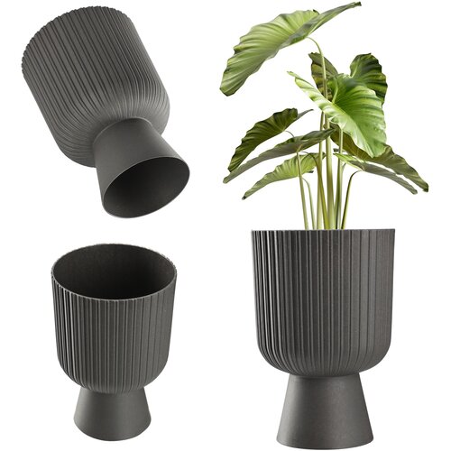 KADAX cvetlični lonec, cvetlični lonec, trata, plastični pokrov, 14 cm, stojalo za rože, sivo, (5000352812) Cene