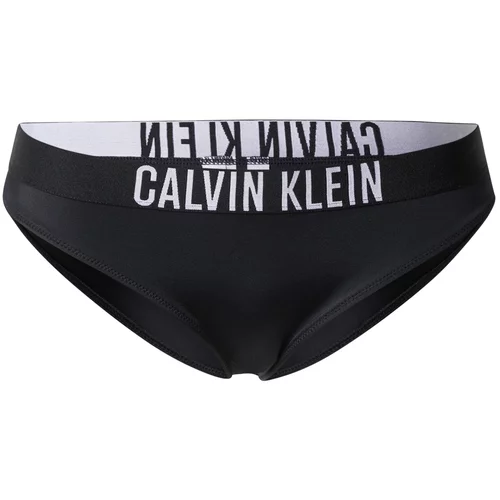 Calvin Klein Swimwear Bikini hlačke črna / bela