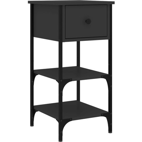 Maison Chic Nočna omarica - Nočna miza črna 34x36x70 cm inženirski les, (21688736) Slike