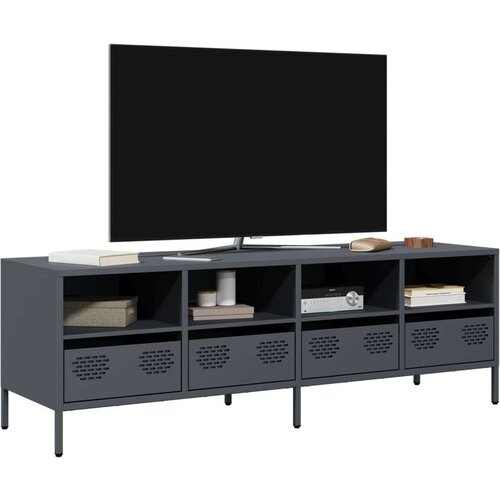 vidaXL TV omarica antracitna 135x39x43,5 cm hladno valjano jeklo Cene