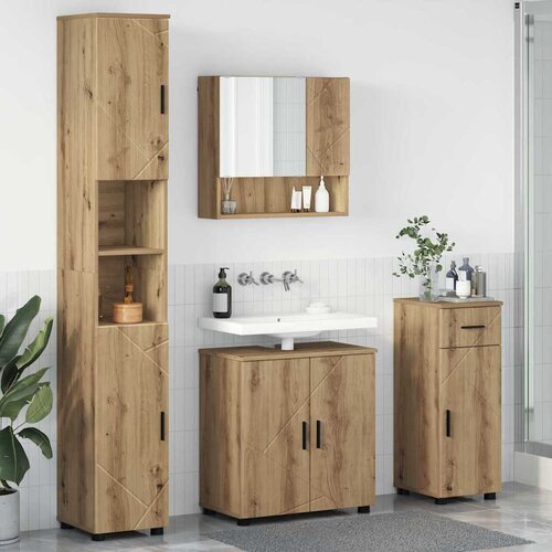 vidaXL Set namještaja za kupaonicu 4 pcs hrast artisan 61 x 35 x 64 cm Cene