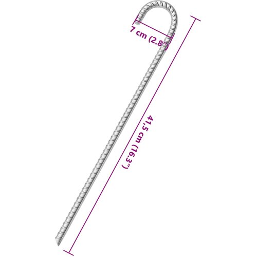  Klinovi za &amp;scaron;ator 12 kom 41,5 cm &amp;Oslash;12 mm od pocinčanog čelika Slike
