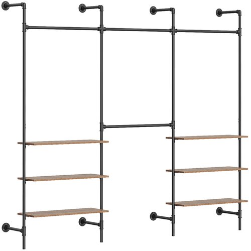 SoBuy Stenska omarica za obleke Shranjevanje Barva Črna Les 265x48x220cm KLS19-SCH, (5000212944) Cene