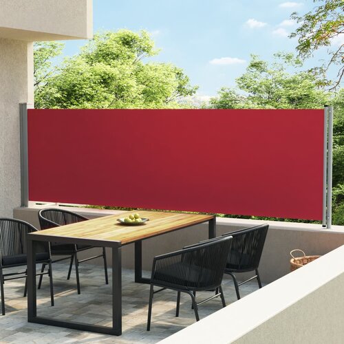vidaXL Uvlačiva bočna tenda za terasu 140 x 600 cm crvena Cijene