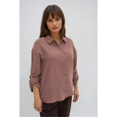 Marisse WOMEN&amp;#039;S SHIRT Z-KO-4800 COFFEE Slike