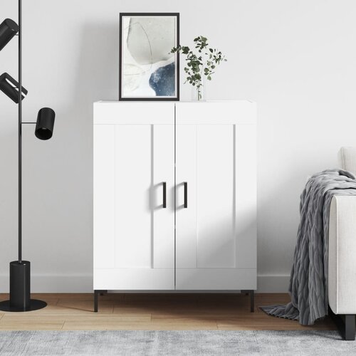 vidaXL Komoda bela 69,5x34x90 cm inženirski les Cene