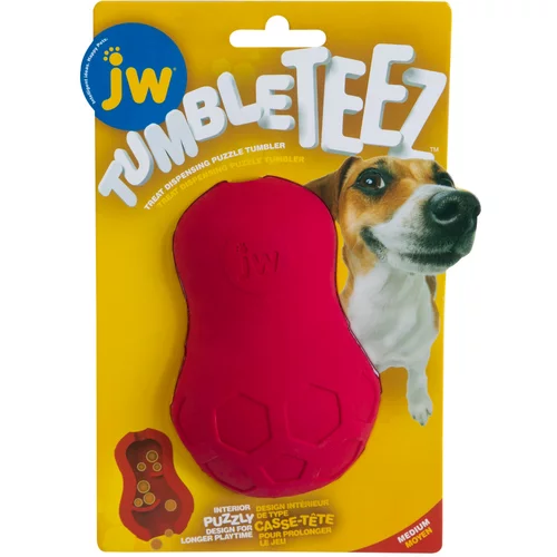 J & W Igračka Tumble Teez Treat Toy - Veličina M (Ø 6,5 ), crvena